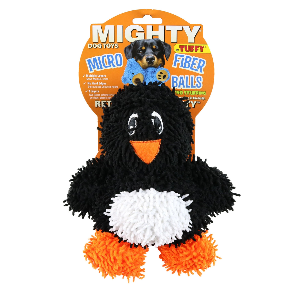 Tuffy Dog Toys - Mighty Microfiber Ball Penguin