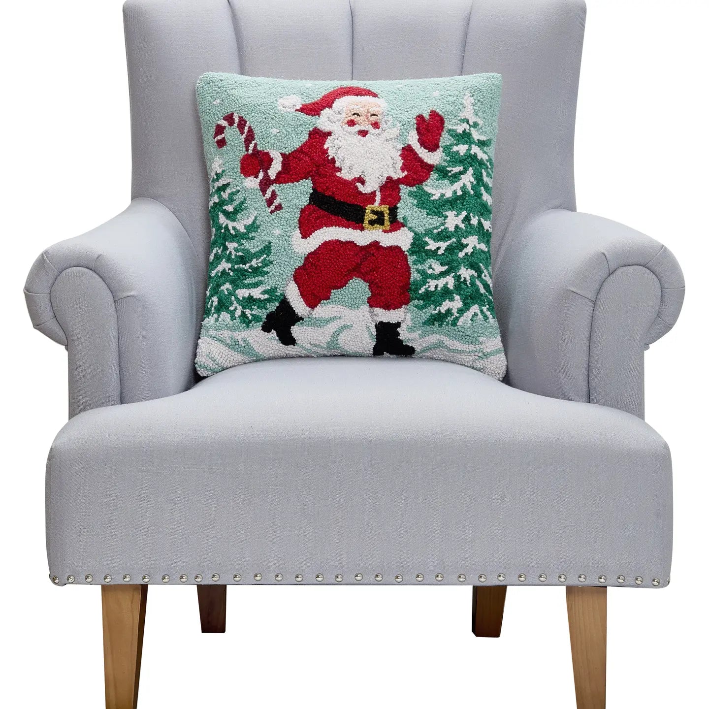 Peking Handicraft - Pillow Hook Santa With Candy Cane