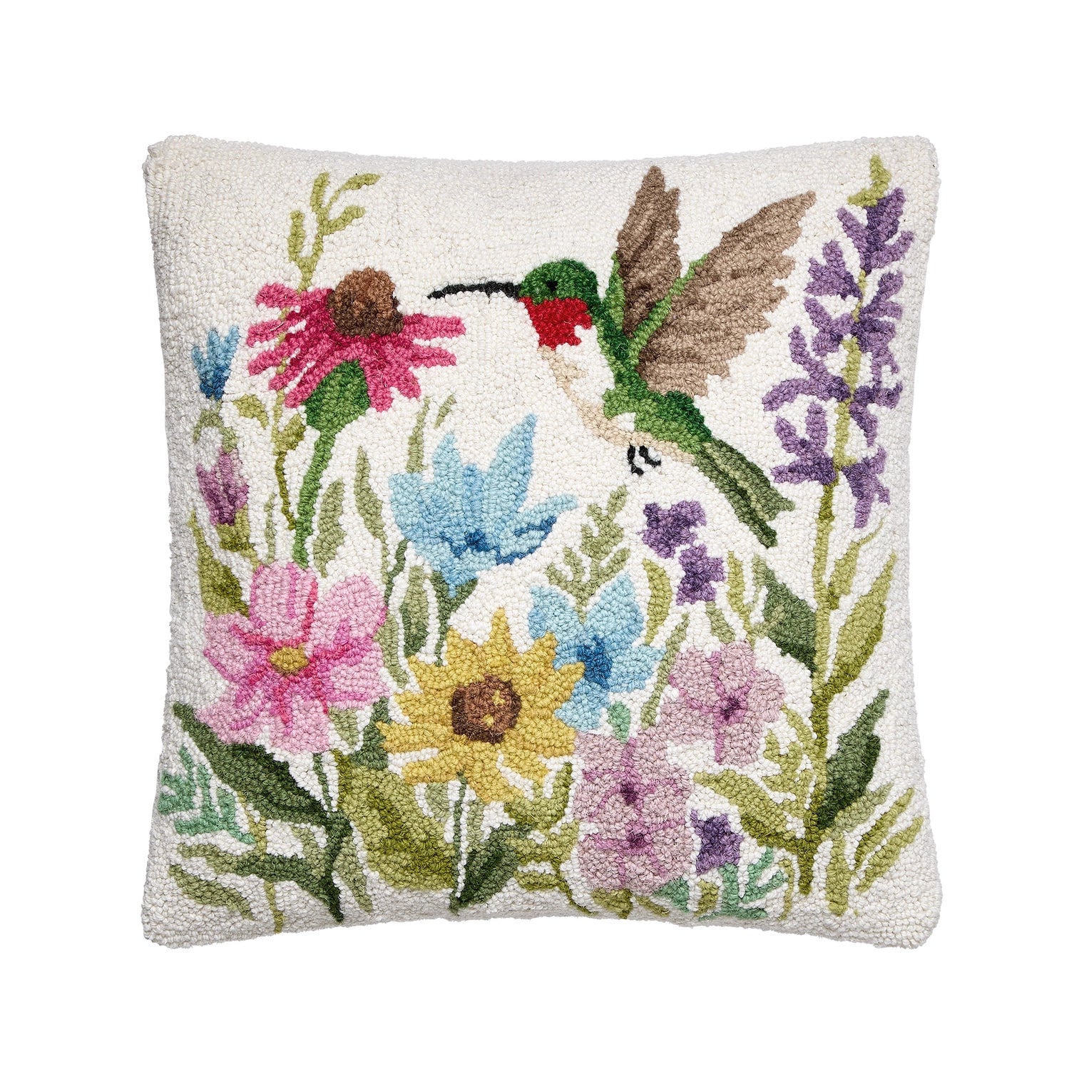 Peking Handicraft - Pillow Hummingbird Wild Flower