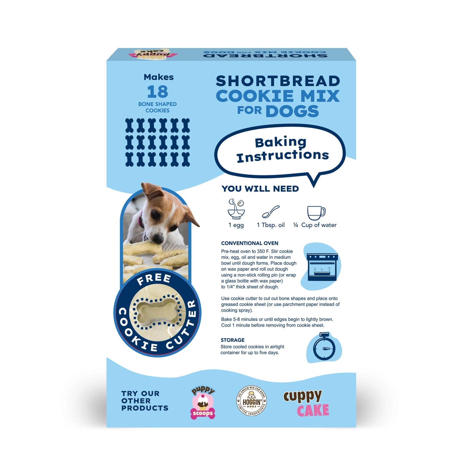 Shortbread Mix Package Puppy Cake - Cookie Mix Vanilla Shortbread