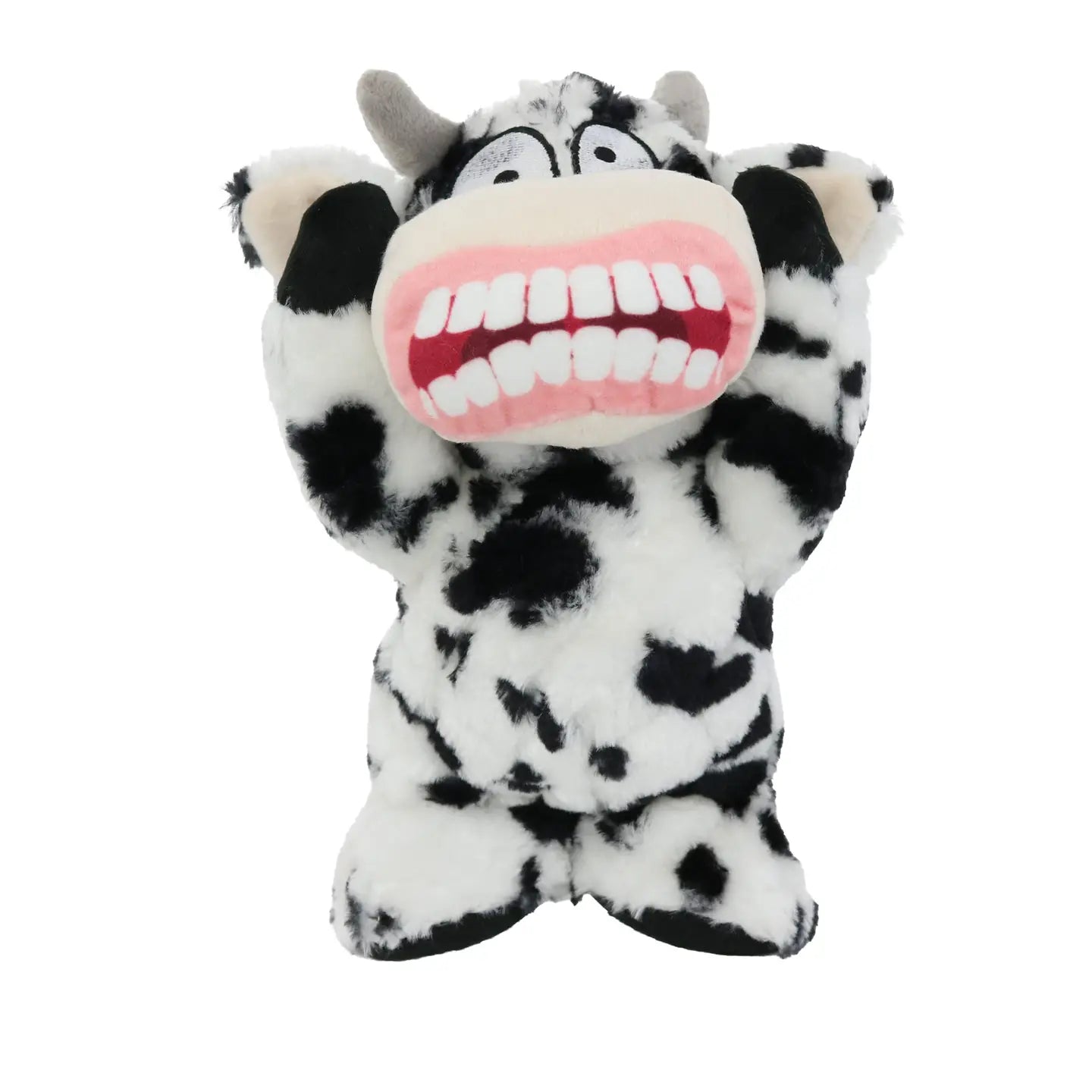 Tuffy Dog Toys - Mighty Angry Animals Cow Plush Squeaky Dog Toy