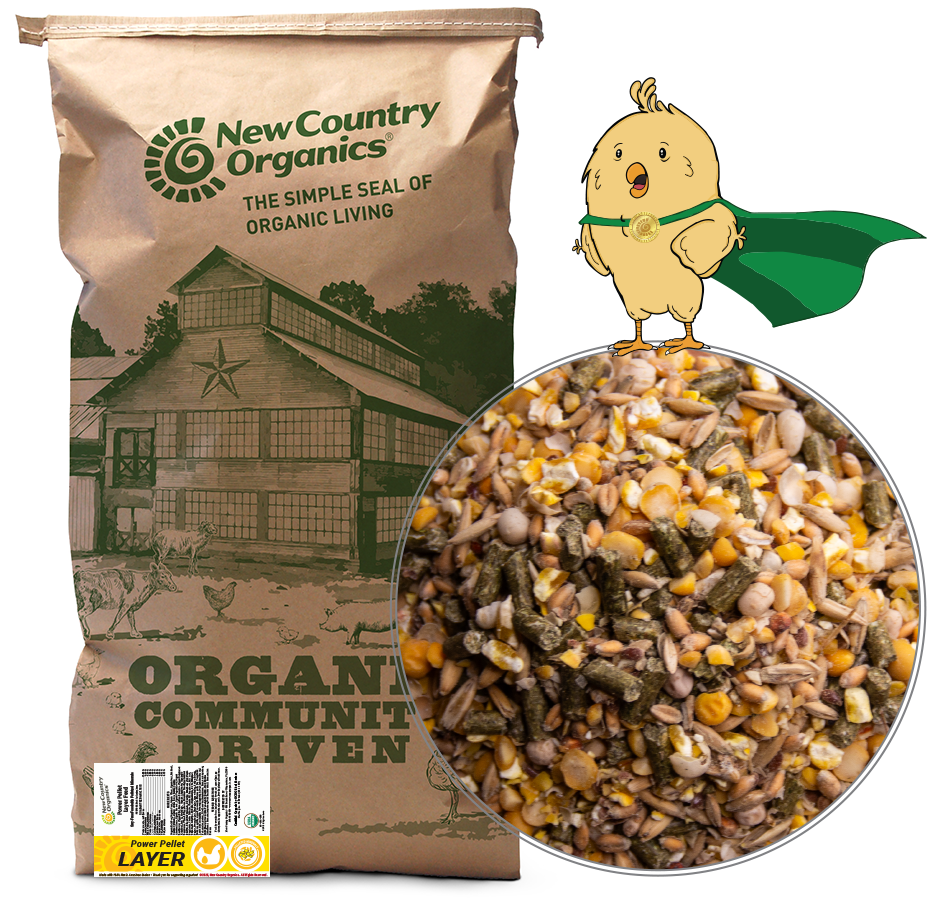 New Country Organics - Organic Power Pellet Layer Feed