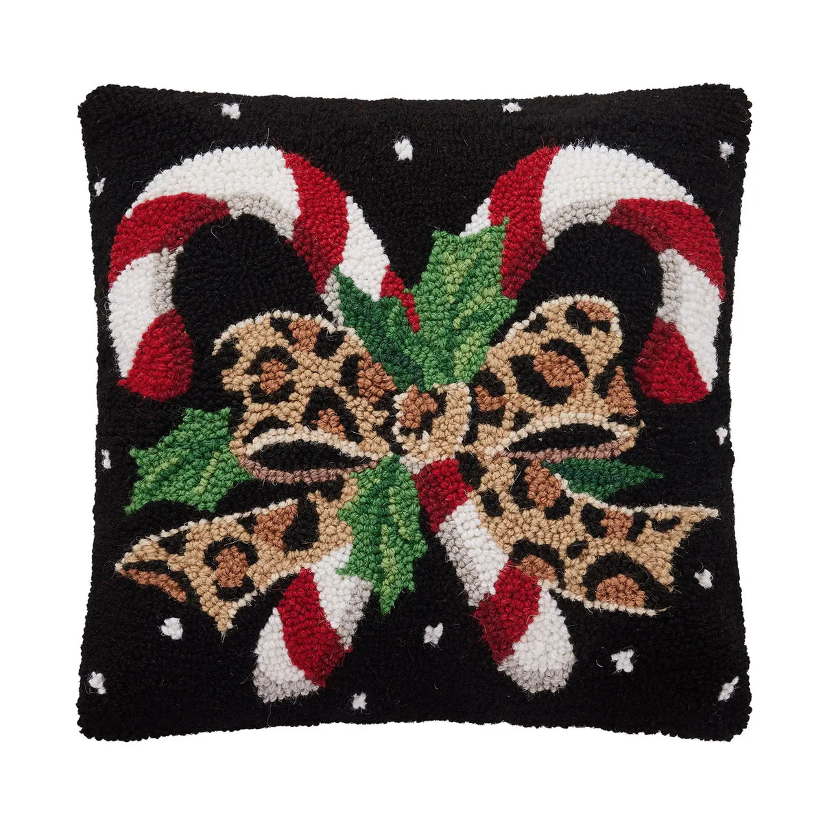Peking Handicraft - Pillow Hook Leopard Candy Cane