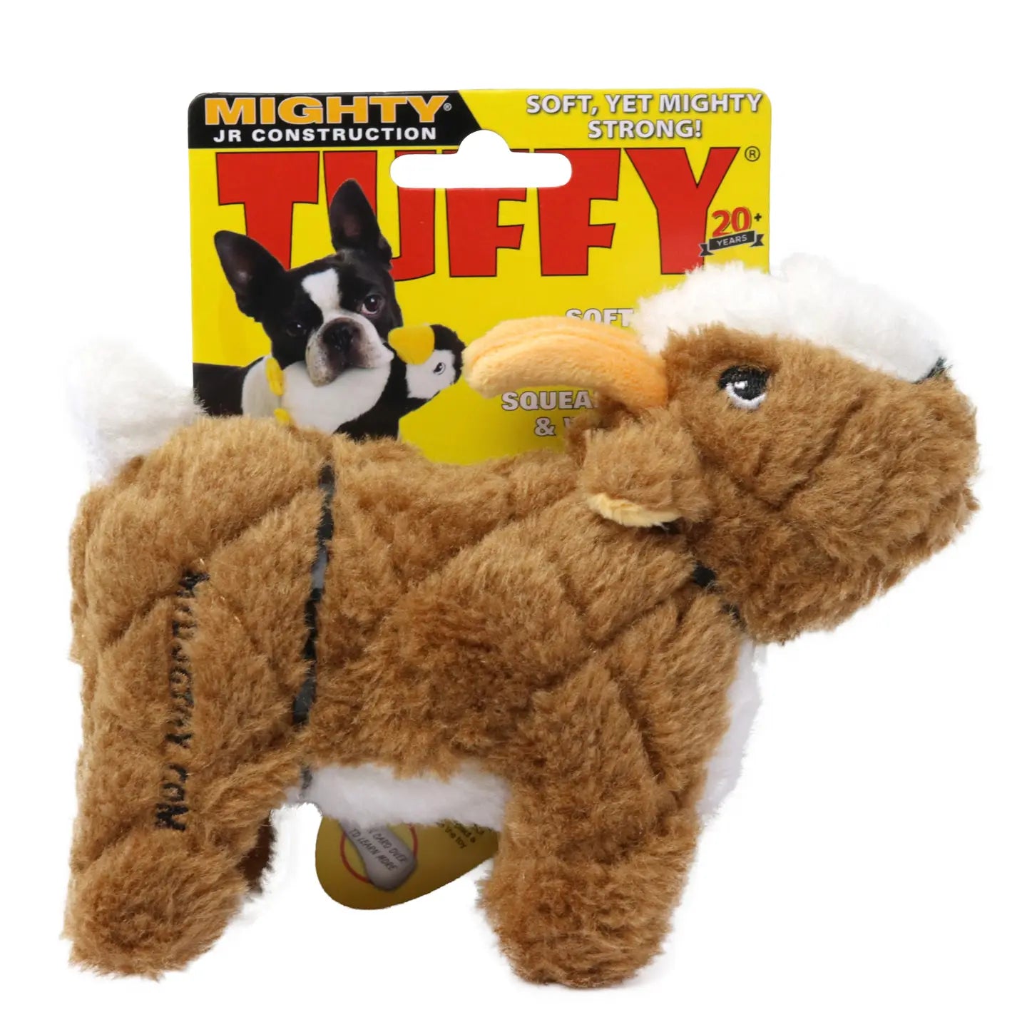 Tuffy Dog Toys - Mighty Jr Farm Goat Plush Squeaky Dog Toy