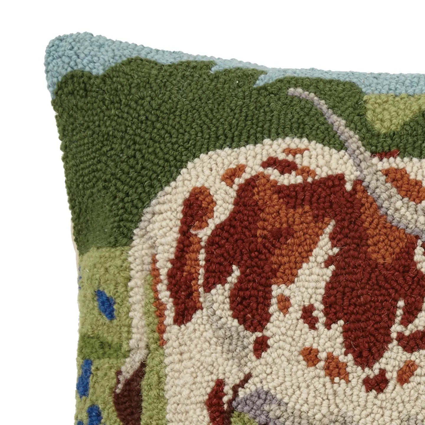 Peking Handicraft - Pillow Hook Longhorn in Blue Bonnets Field