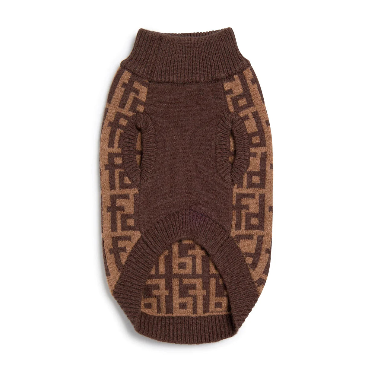 fabdog - Sweater Monogram Brown