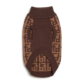 fabdog - Sweater Monogram Brown