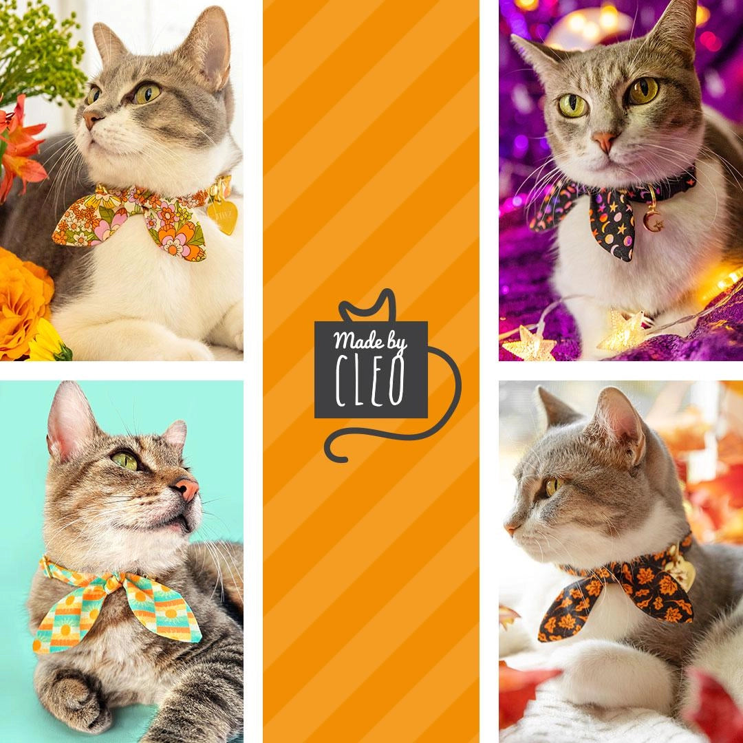 Made by Cleo - Velvet Breakaway Cat Collar with Bunny Ears