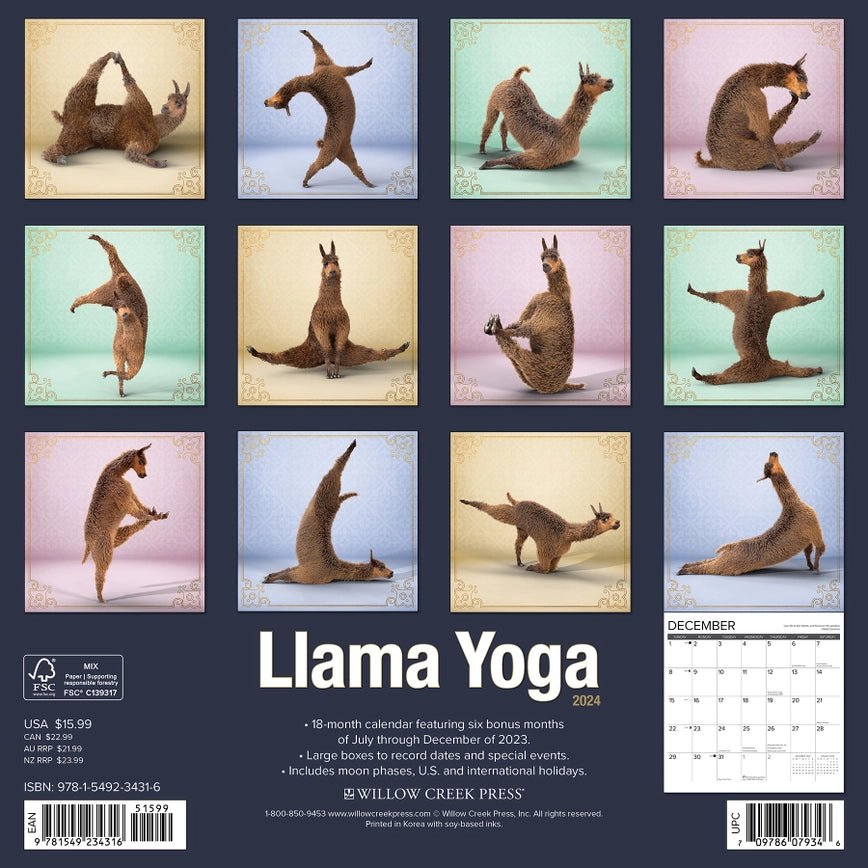 2024 Llama Yoga Calendar