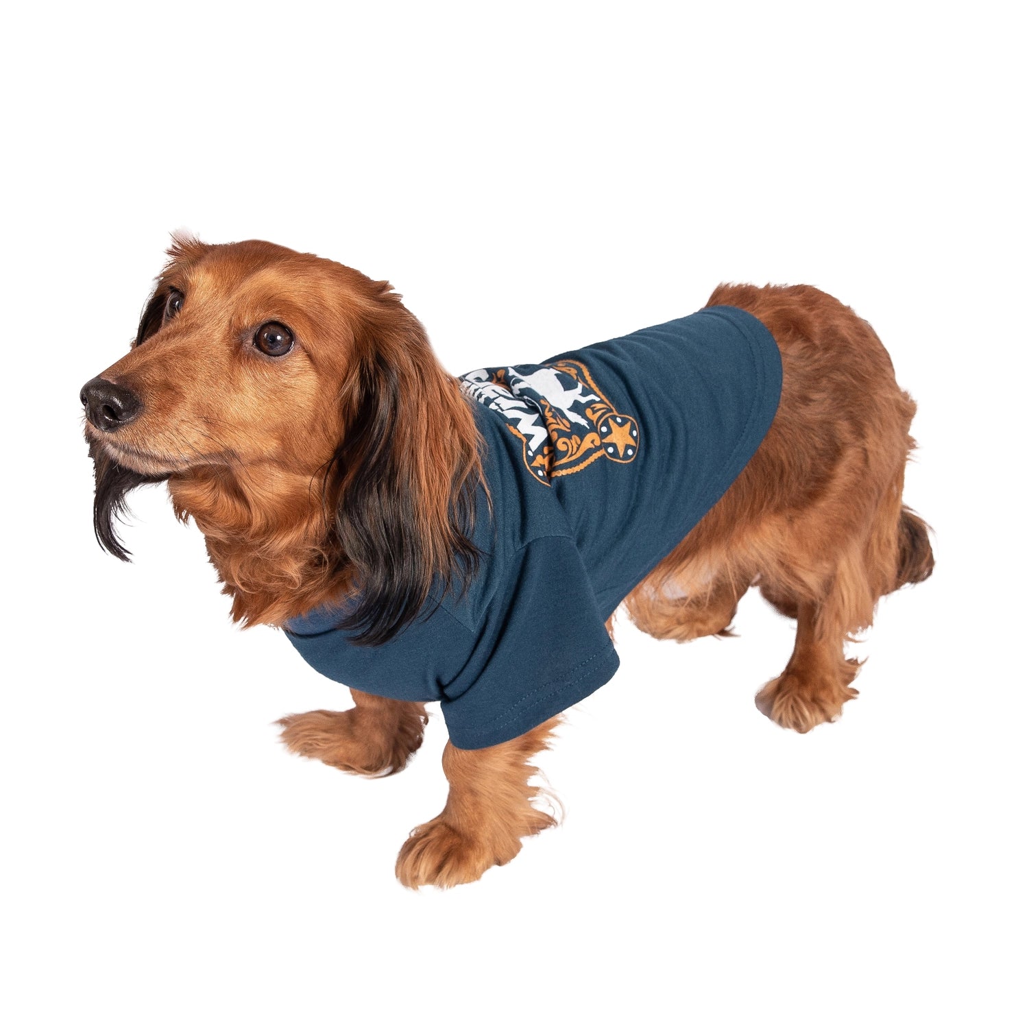 Lexington Pet w/ Wrangler - Dog Tee Long Live Cowboys Navy