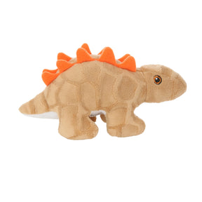 Tuffy Dog Toys - Mighty Jr Dinosaur Stegosaurus Plush Squeaky Durable Toy