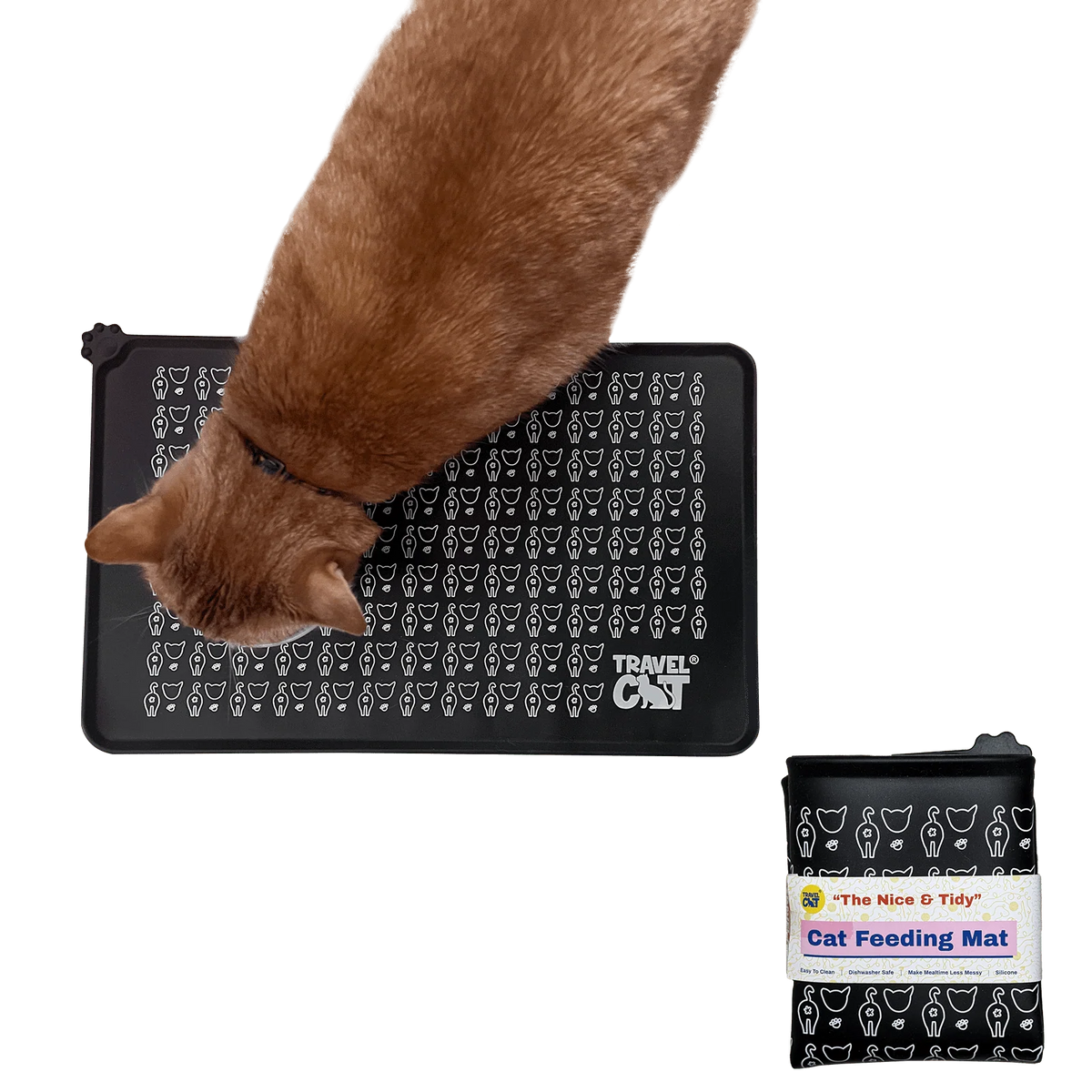Travel Cat - Feeding Mat For Food & Water "The Nice & Tidy"