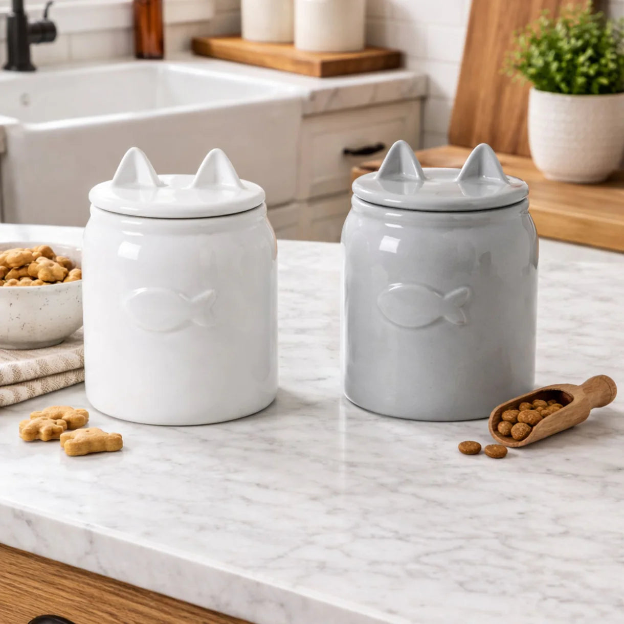 Park Life Designs - Felix Ceramic Cat Treat Jar