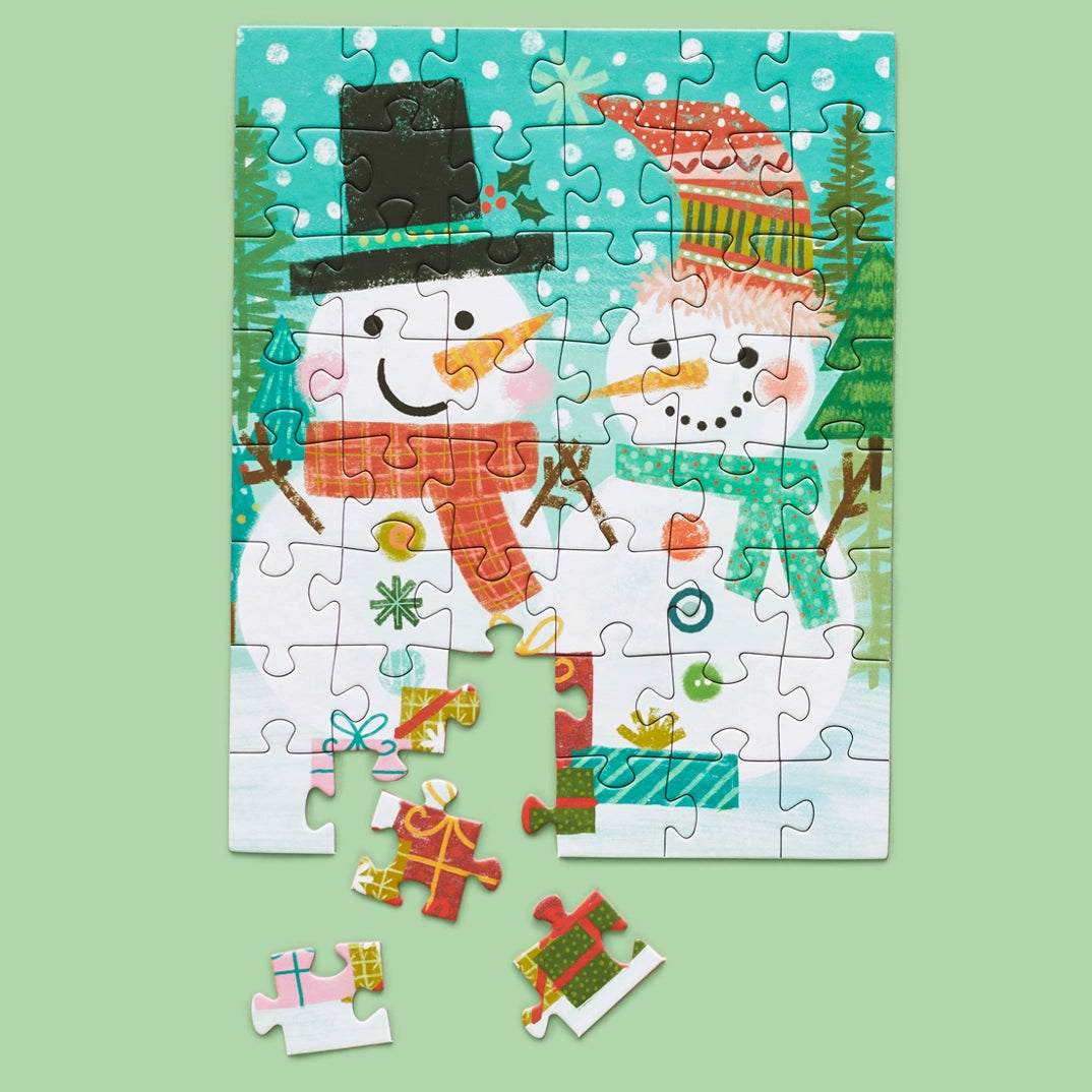 Puzzle Snowmen Gift Exchange