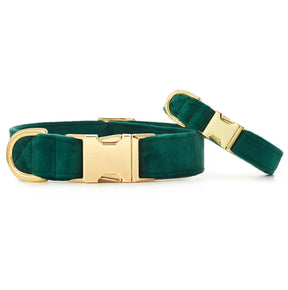 The Foggy Dog - Dog Collar Forest Green Velvet