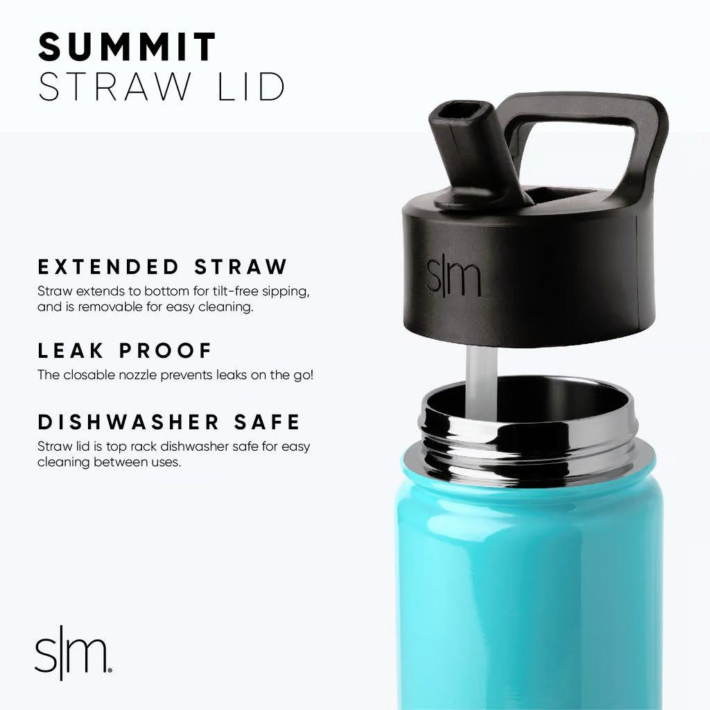 Simple Modern Kids 14oz Stainless Steel Summit Water Bottle with Straw Lid (Fox)
