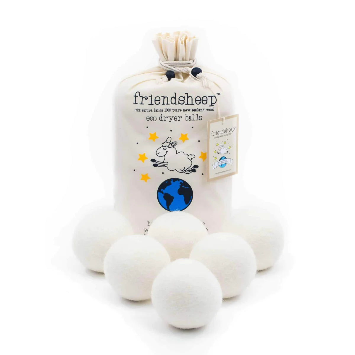 Friendsheep - Eco Dryer Ball Creamy White (Set of 6)