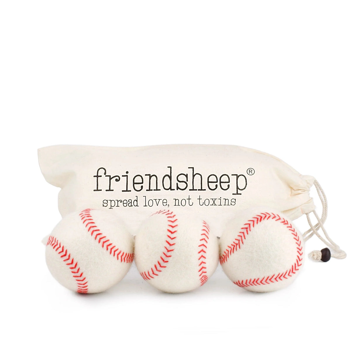 Friendsheep - Eco Dryer Balls Baseball Home Run Trio