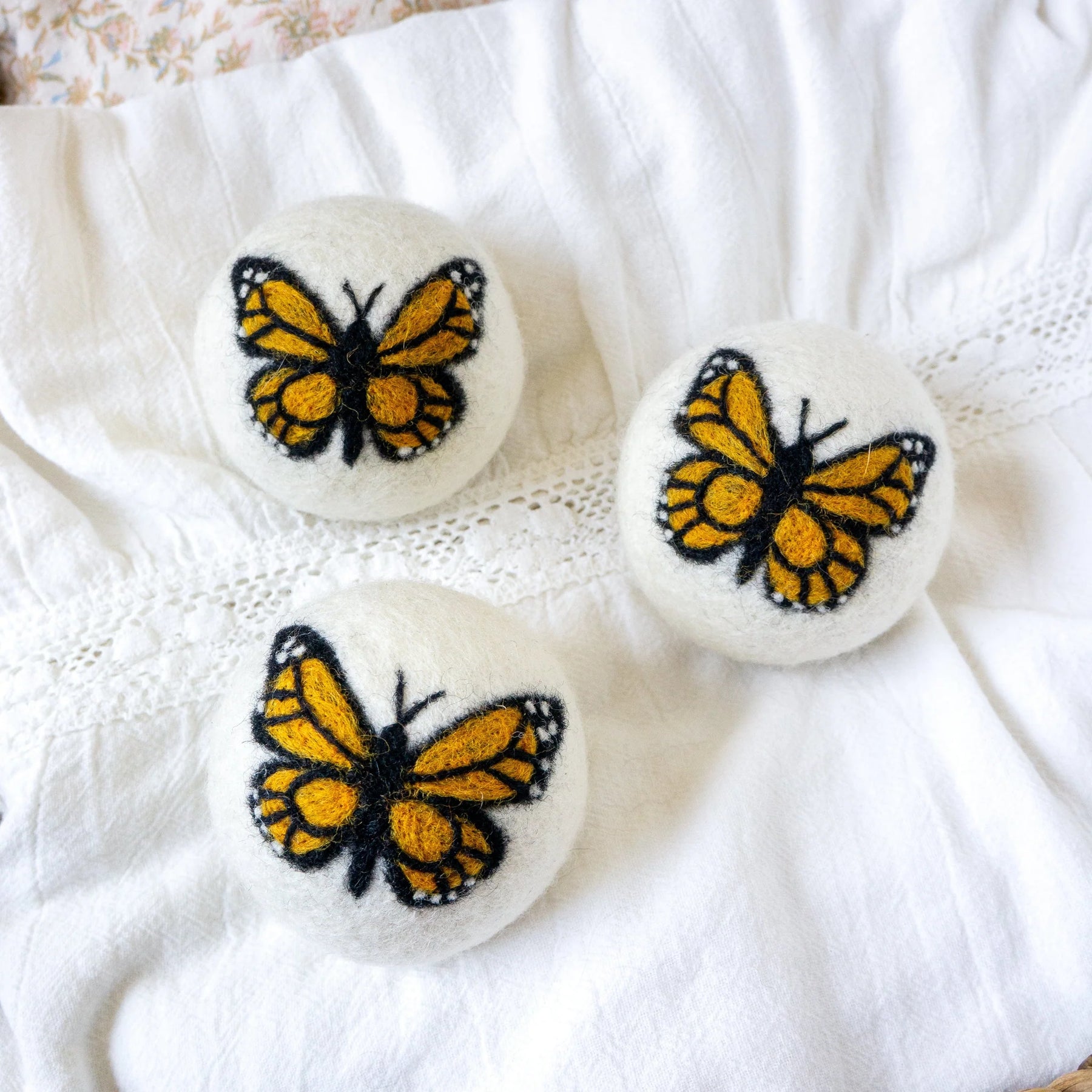 Friendsheep - Eco Dryer Balls Monarch Butterfly Gold Trio