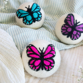 Friendsheep - Eco Dryer Balls Moon Monarch Butterfly Trio