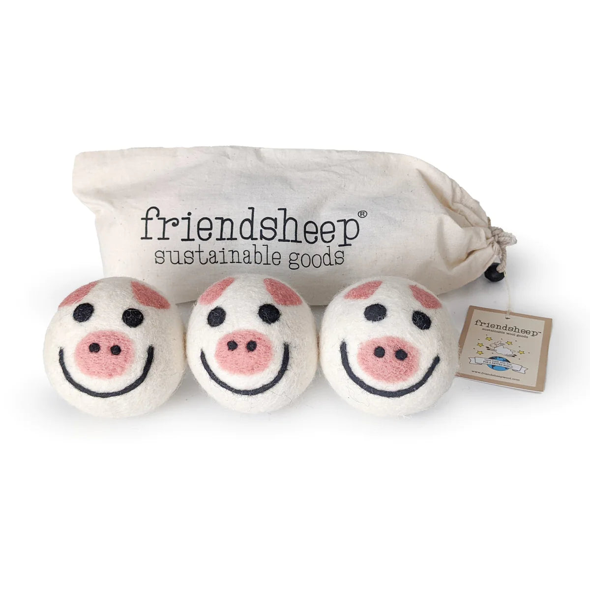 Friendsheep - Eco Dryer Ball Pig (Set of 3)