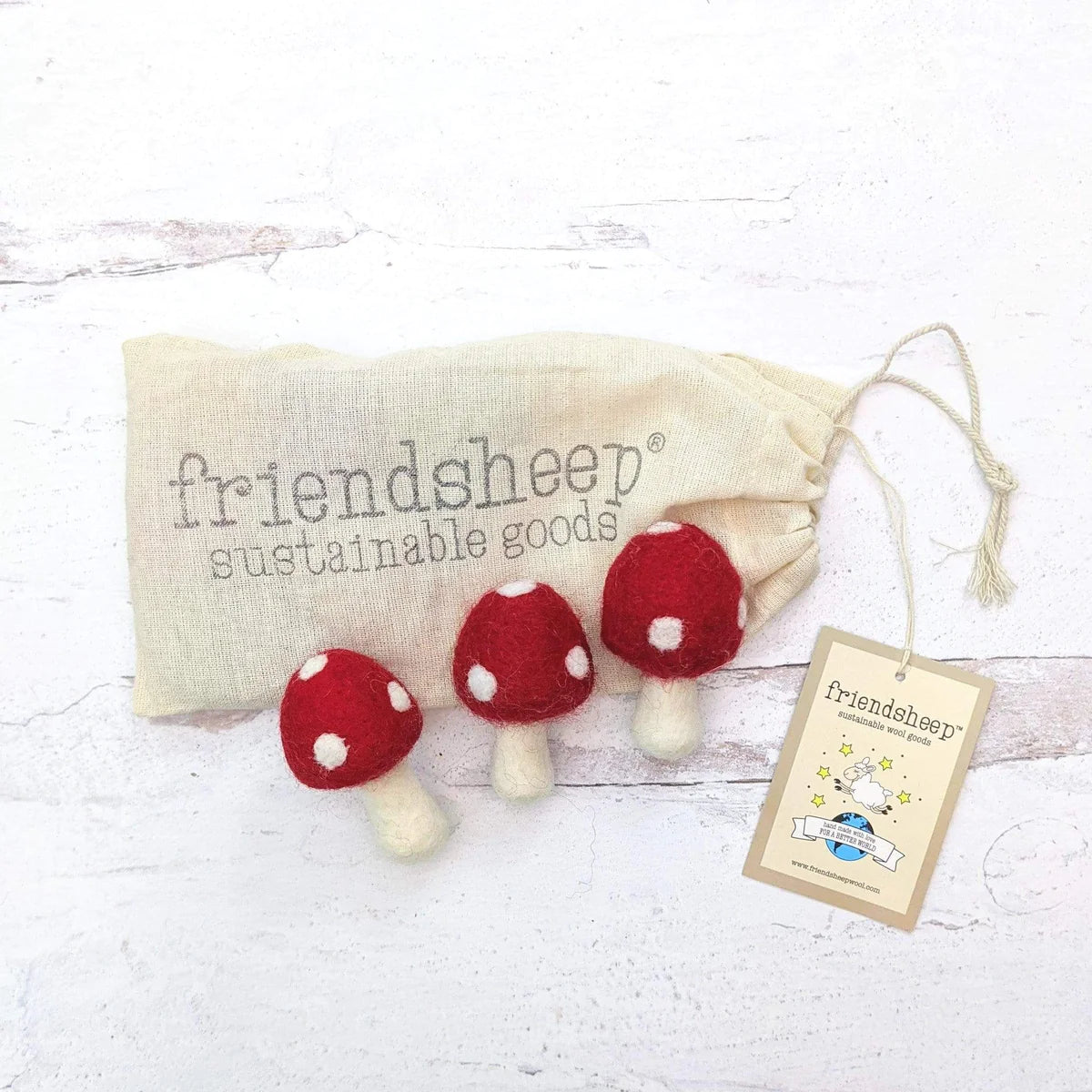 Friendsheep - Eco Toys Freshners Red Amanita Mushrooms (3 count)