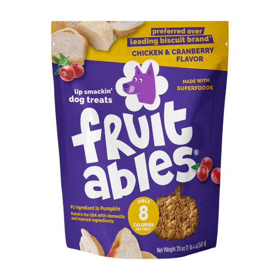 Fruitables - Chicken & Cranberry Crunchy Dog Treats