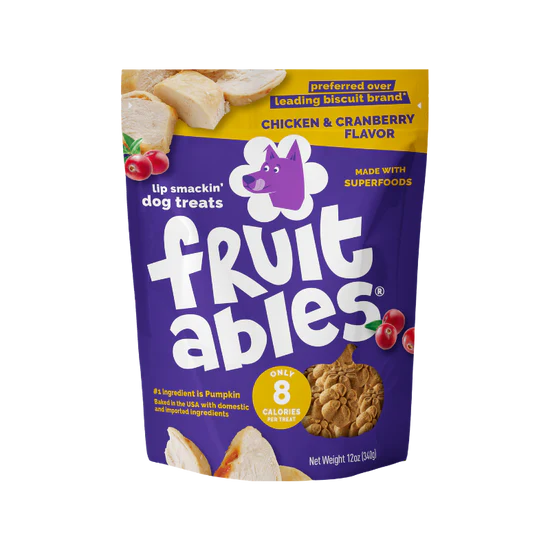 Fruitables - Chicken & Cranberry Crunchy Dog Treats