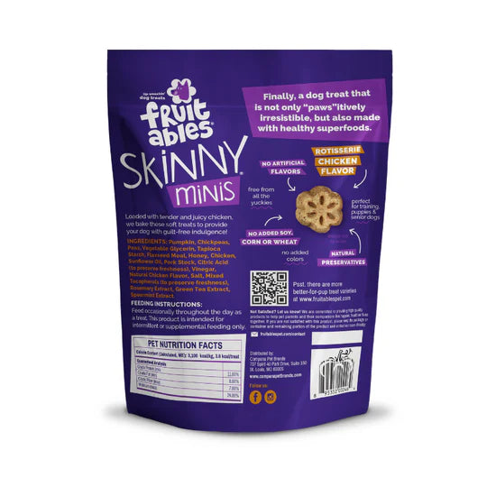 Fruitables - Skinny Minis Rotisserie Chicken Soft & Chewy Dog Treats