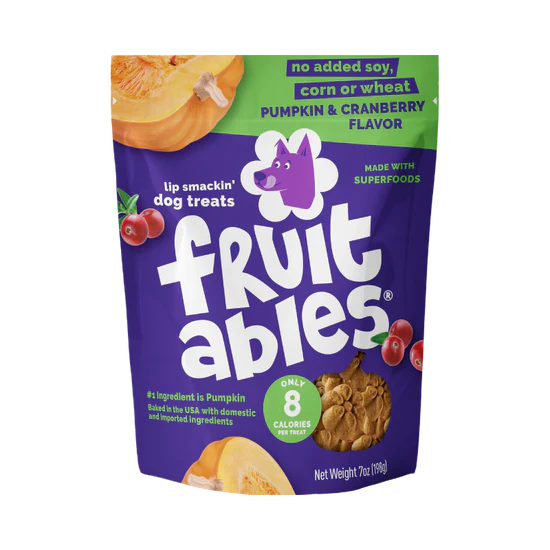 Fruitables - Pumpkin & Cranberry Crunchy Dog Treats