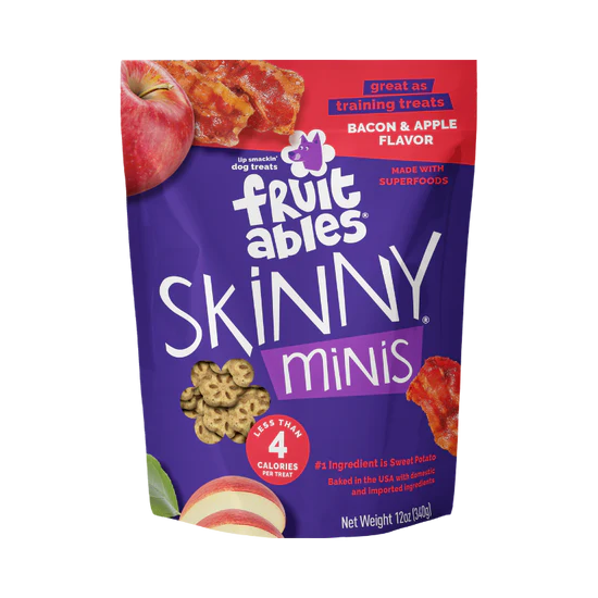 Fruitables - Skinny Minis Apple Bacon, Soft & Chewy Dog Treats