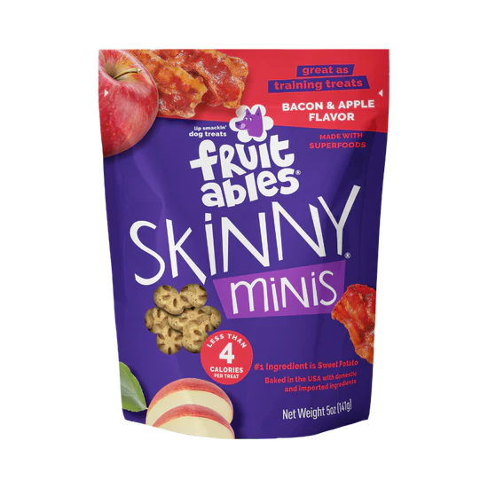 Fruitables - Skinny Minis Apple Bacon, Soft & Chewy Dog Treats
