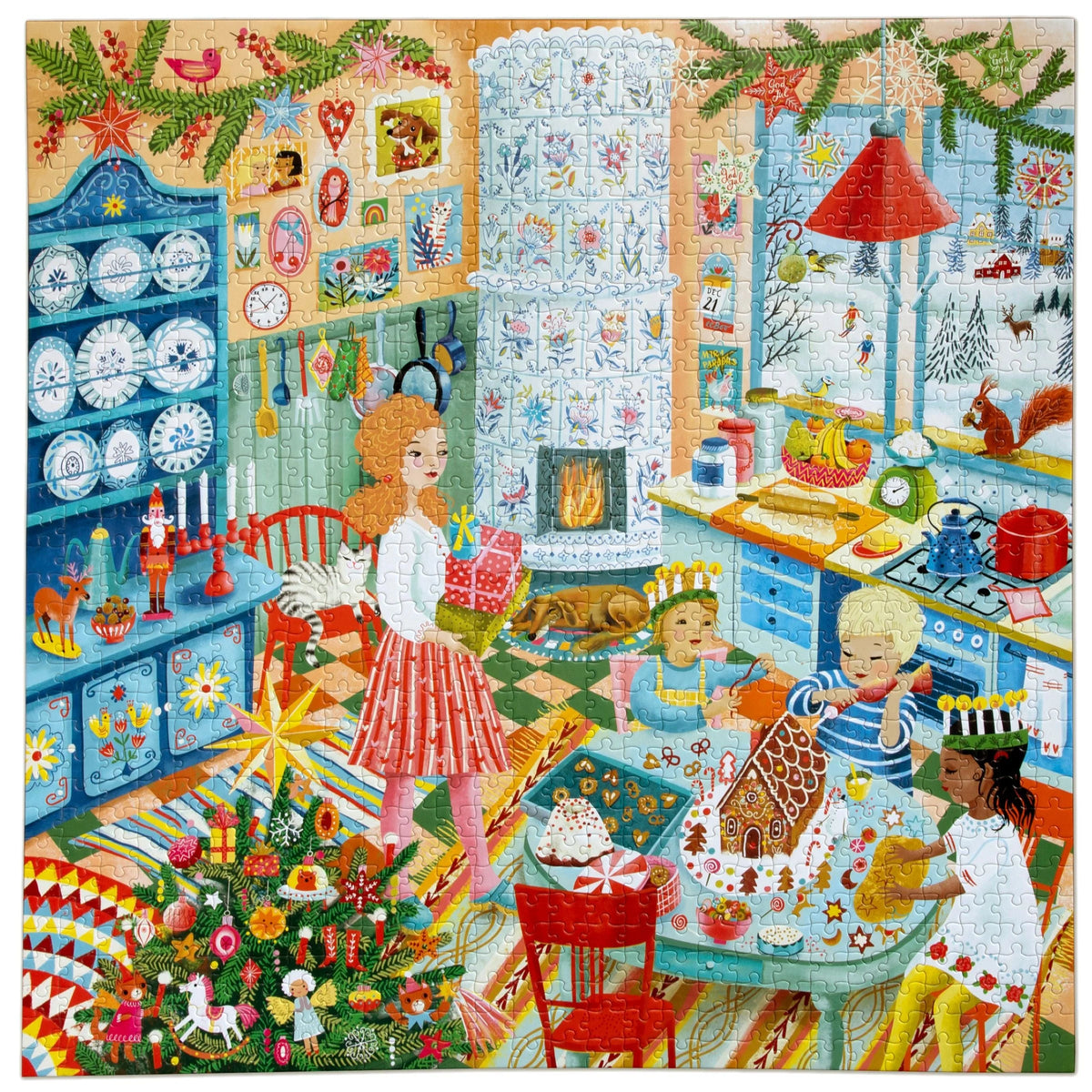 eeBoo - Swedish Holiday Kitchen 1000 Piece Puzzle