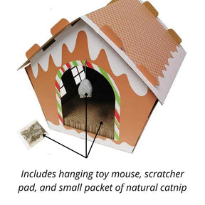 Midlee - Gingerbread Christmas Cat Scratcher House