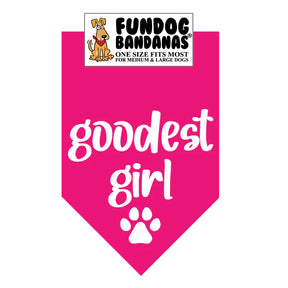 FunDog Bandanas - Dog Bandana Goodest Girl