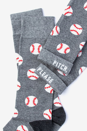Wild Attire Alynn Socks Pitch, Please Baseballs