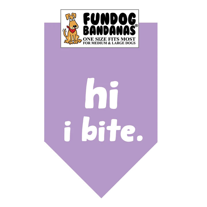 FunDog Bandanas - Dog Bandana hi. i bite