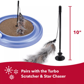 Turbo Teaser Feather with Bell - Accessory for Turboscratcher