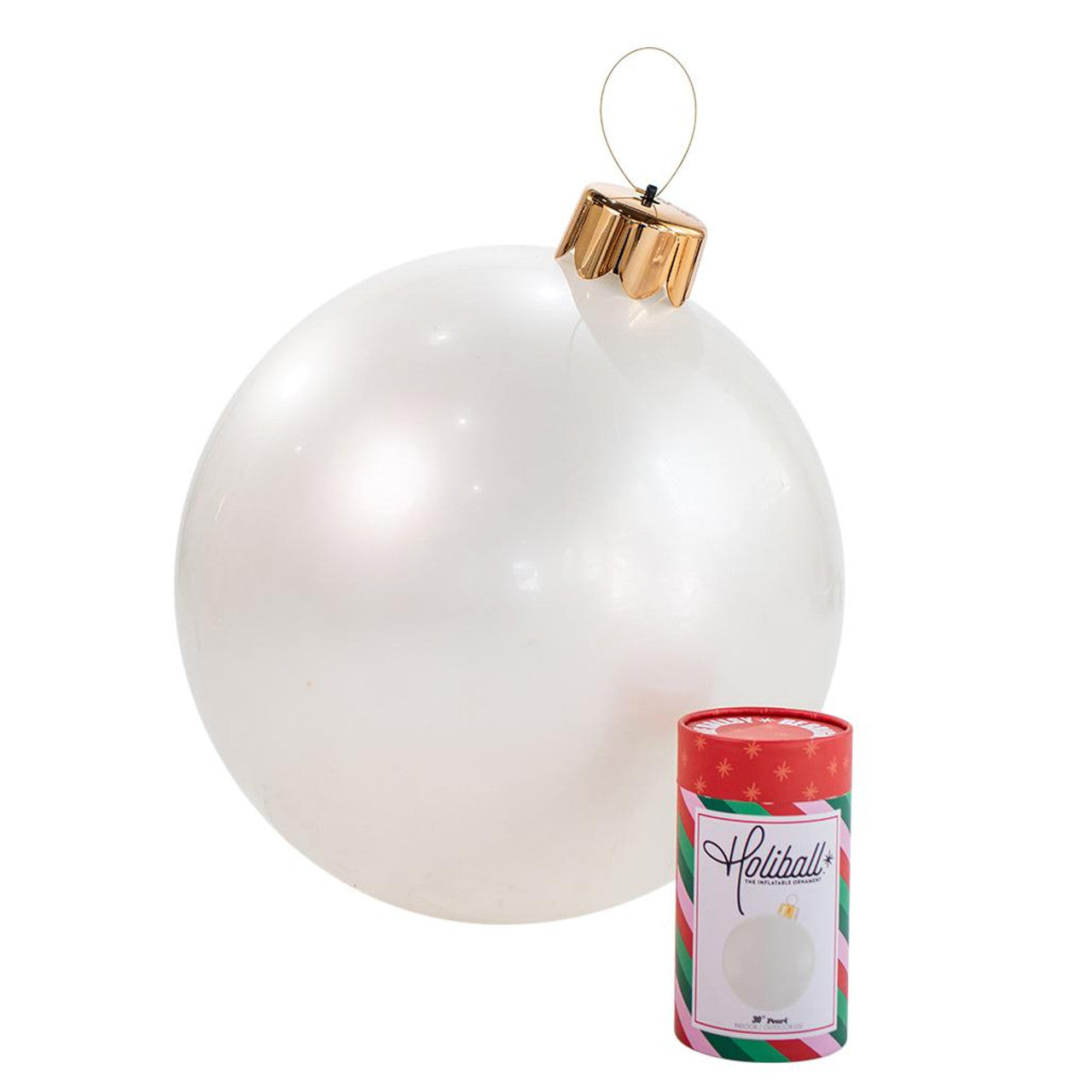 Holiball Inflatable Ornament - Pearl