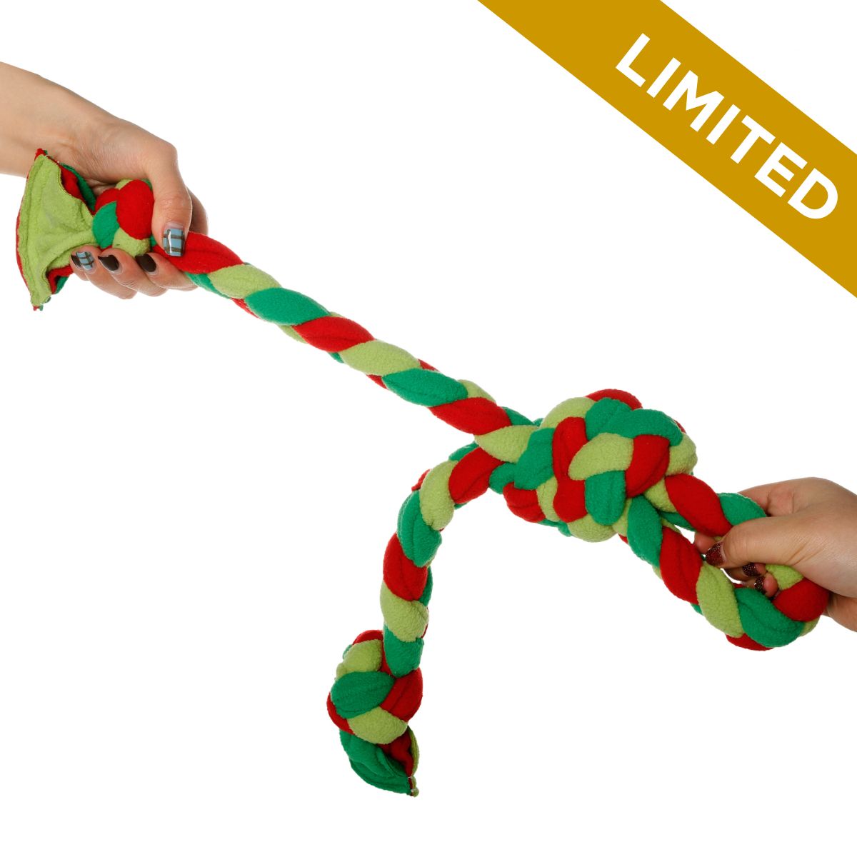 Holiday Braided Fleece Tug