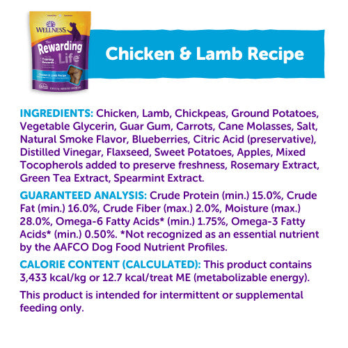 Wellness - Rewarding Life Treats Grain-Free Chicken & Lamb Recipe Soft & Chewy Dog Treats