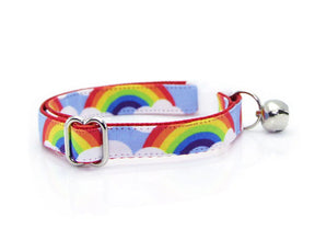 Made by Cleo - Cat Collar "Rainbow Magic" Breakaway with Gold