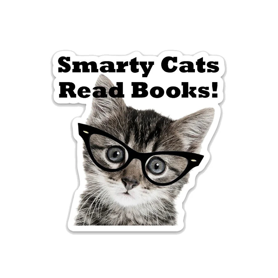 Sticker Vinyl Smarty Cats Read Books