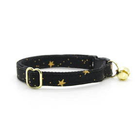 Made by Cleo - Cat Collar "Noir" Breakaway with Gold