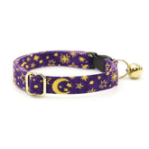 Made by Cleo - Cat Collar "Moonlight Purple" Breakaway with Gold