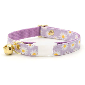 Made by Cleo - Cat Collar "Daisies" Purple Breakaway with Gold - Southern Agriculture 