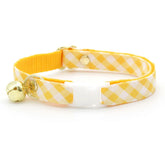 Made by Cleo - Cat Collar "Picnic" Yellow Breakaway with Gold