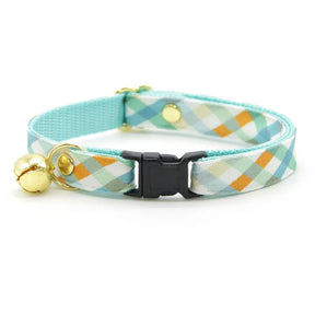 Made by Cleo - Cat Collar "Seashore" Breakaway with Gold