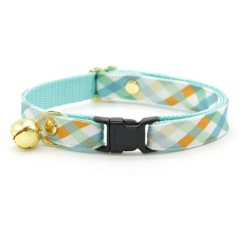 Made by Cleo - Cat Collar "Seashore" Breakaway with Gold
