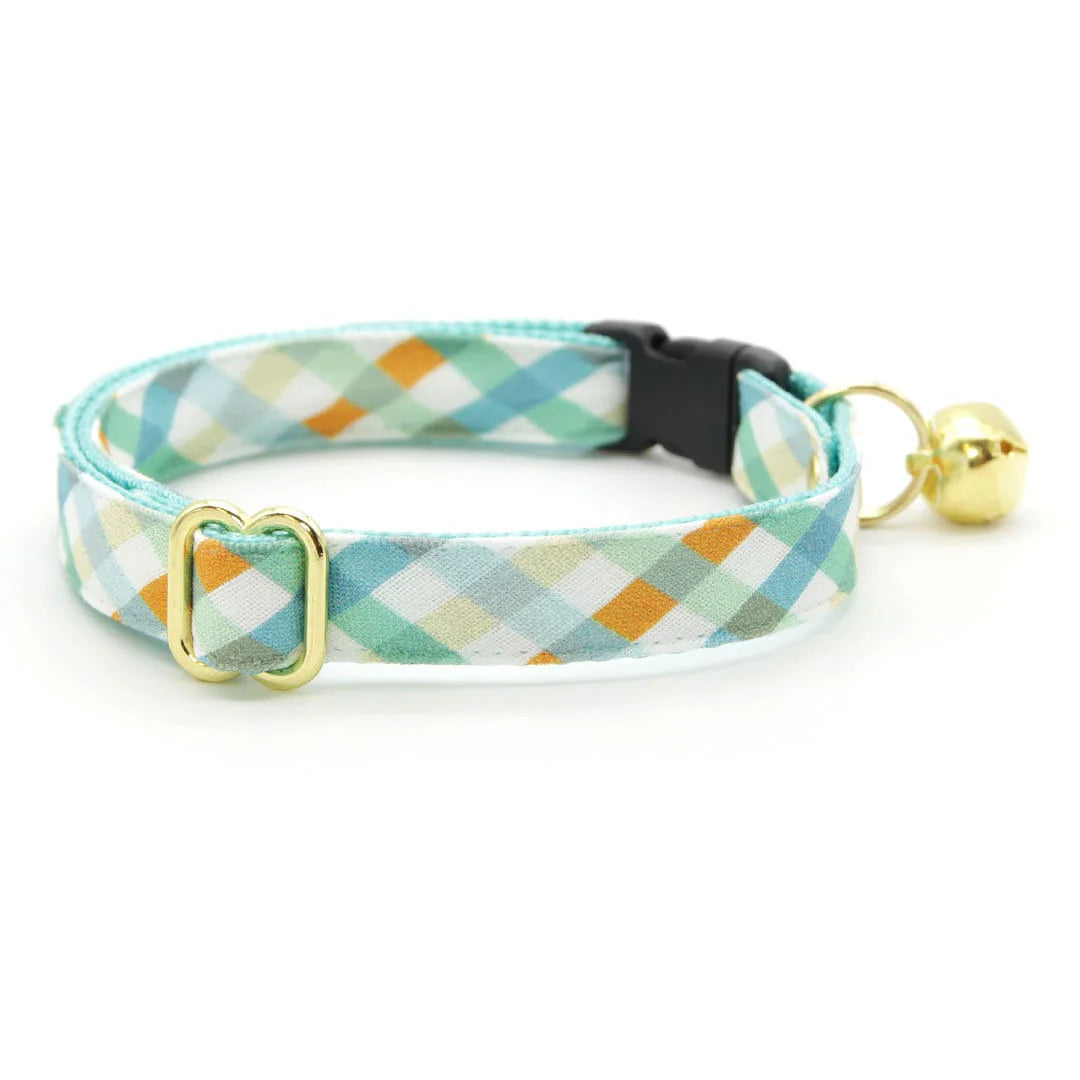 Made by Cleo - Cat Collar "Seashore" Breakaway with Gold